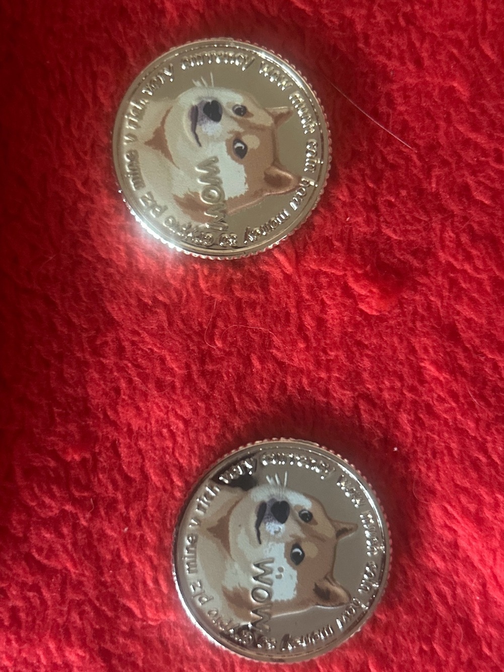 Zuru quarter size coins from mini brands, new no box. Dog photo, 2 items